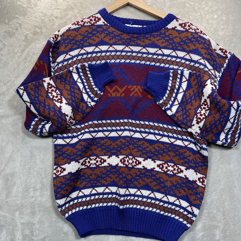Vintage Jason Maxwell Sweater Women's Size XL Fair Isle Pattern